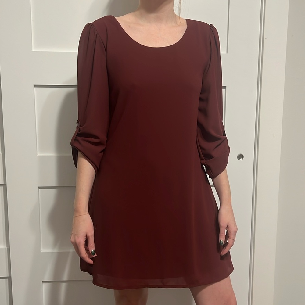Maroon business casual dress size extra small like new